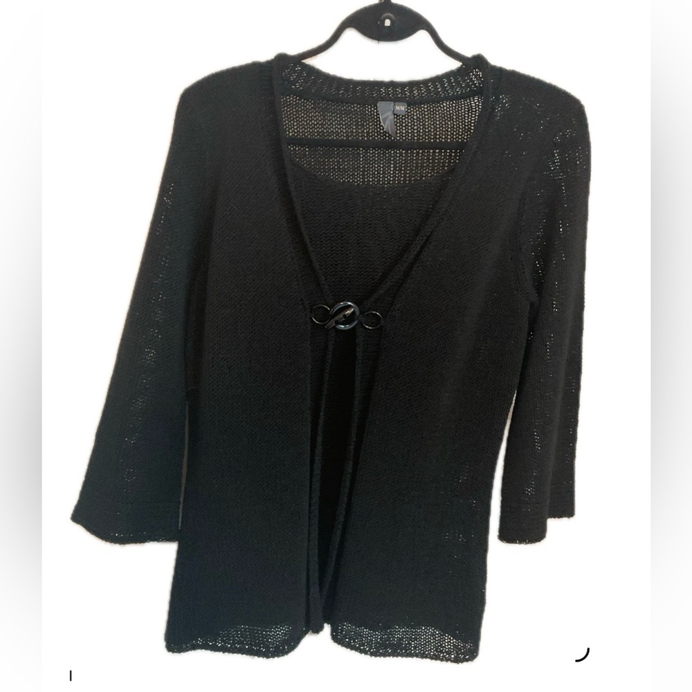 Elegant Deep Black Women's Attached 2 Piece Set.